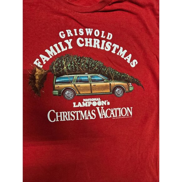 National Lampoon's Christmas Vacation Griswold Family Christmas T-Shirt Red L - Picture 1 of 6
